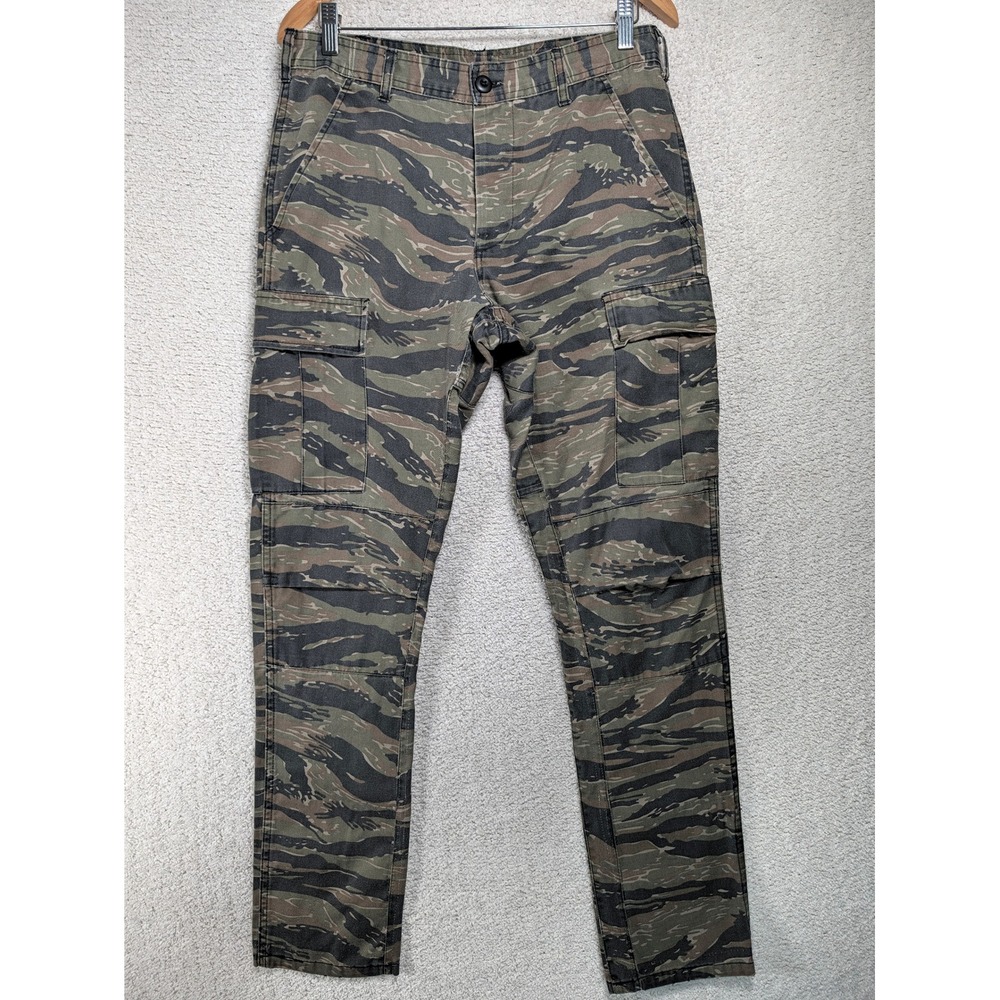 Rothco Mens 32x32 BDU Cargo Pants Tiger Stripe Camo Cotton Poly Straight